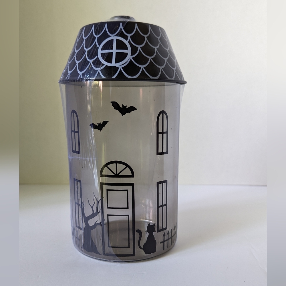 Target Bullseye Playground Halloween Candy Jar Glass Haunted House W/ Lid 2023